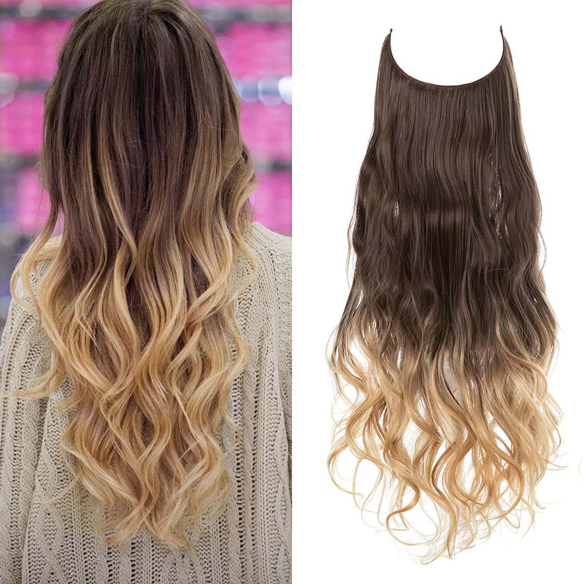 Gimpse ™ i Secret Hair Invisible Halo Hair Extensions